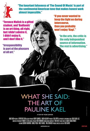 WHAT SHE SAID: THE ART OF PAULINE KAEL (2019) poster